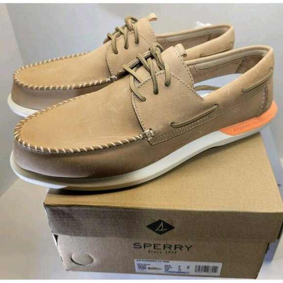 Sperry  Men's Top  Sider A/O Plushwave 2.0  Sand  Boat  Shoes  Size 9 M - Picture 2 of 16